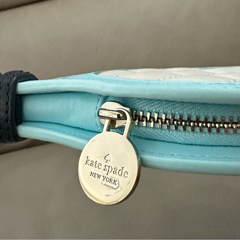 NEW KATE SPADE TENNIS RACKET COLLECTIBLE QUILT LEATHER COIN PURSE KEY BAG CHARM - Picture 8 of 9
